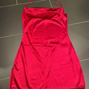 zaful red satin mini dress size m
